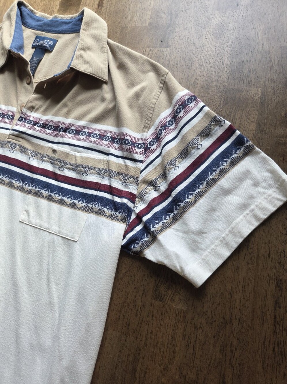 Vintage Arnold Palmer Yoke Patterned Polo